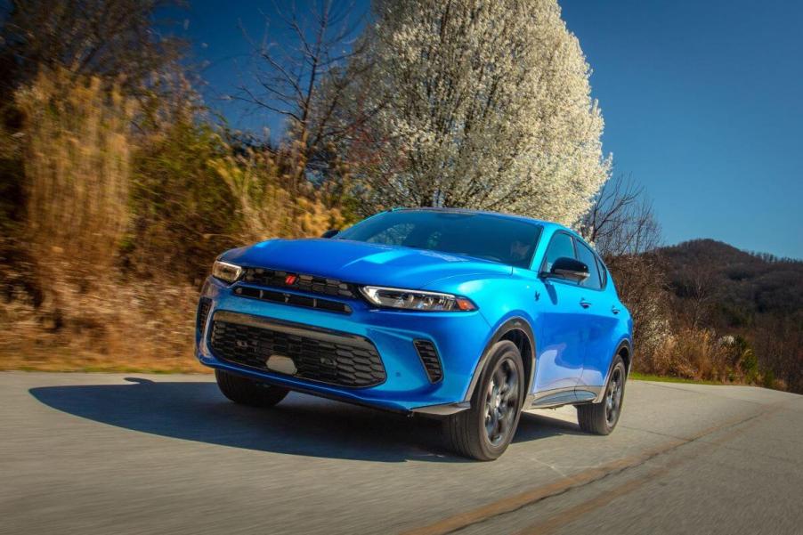 A 2024 Dodge Hornet R/T compact SUV model, from the Dodge SRT lineup of performance products.