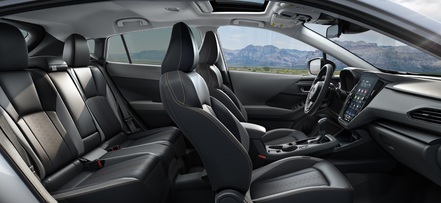 The 2024 Subaru Crosstrek Limited interior from the side