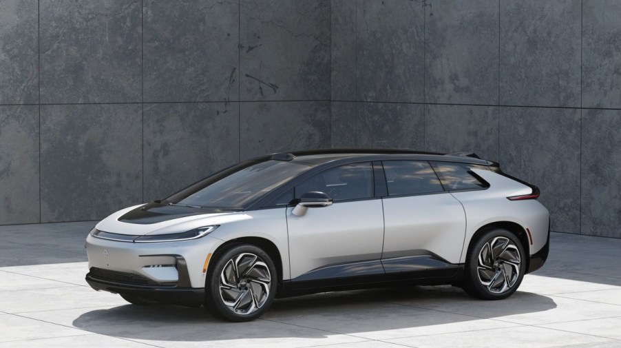 Silver Faraday Future FF91 Futurist Alliance EV