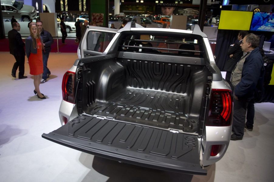 The Duster-based Renault Oroch pickup truck at its launch event.