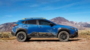 A blue 2024 Subaru Crosstrek Wilderness.