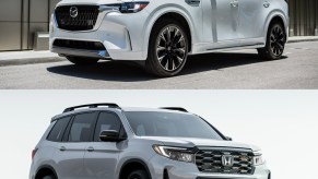 The new 2024 Mazda CX-90 and the 2023 Honda Passport