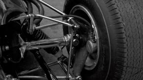 An axle of a Formula 1 race car at Gran Prix of Monaco