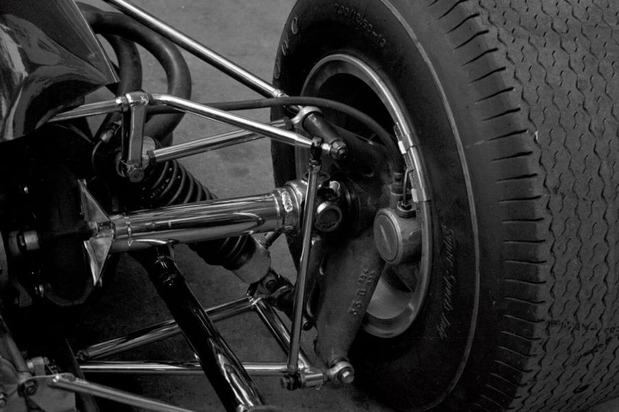 An axle of a Formula 1 race car at Gran Prix of Monaco