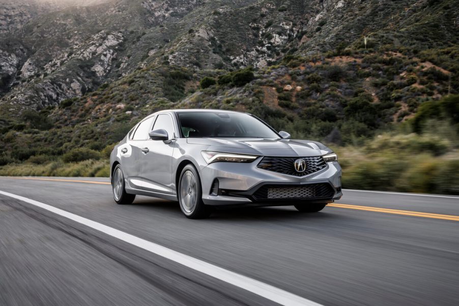 A front driving view of the 2023 Acura Integra