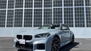 A front corner view of the 2023 BMW M2