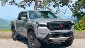 The 2023 Nissan Frontier near a scenic mountion view