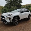 2023 Toyota RAV4 Prime parked in the dirt