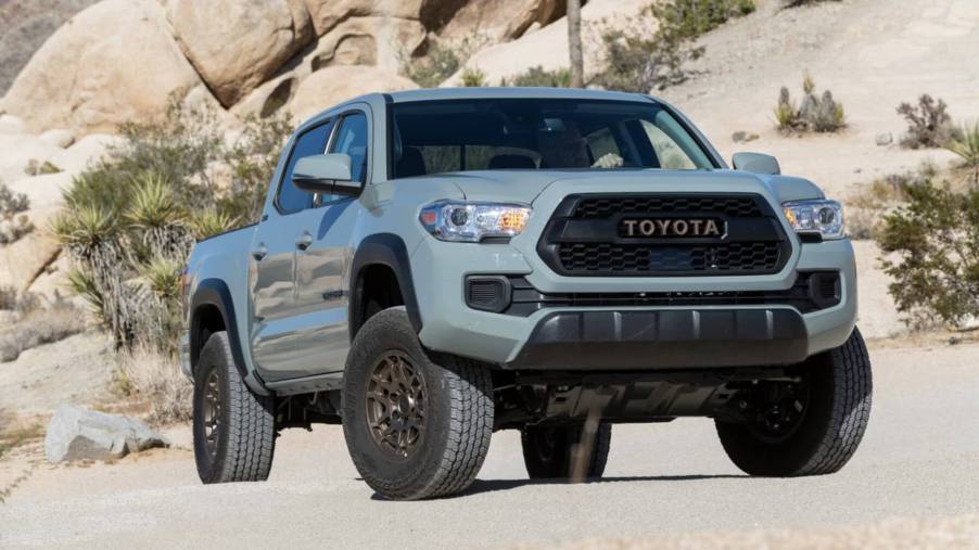 The 2023 Toyota Tacoma off-roading in sand