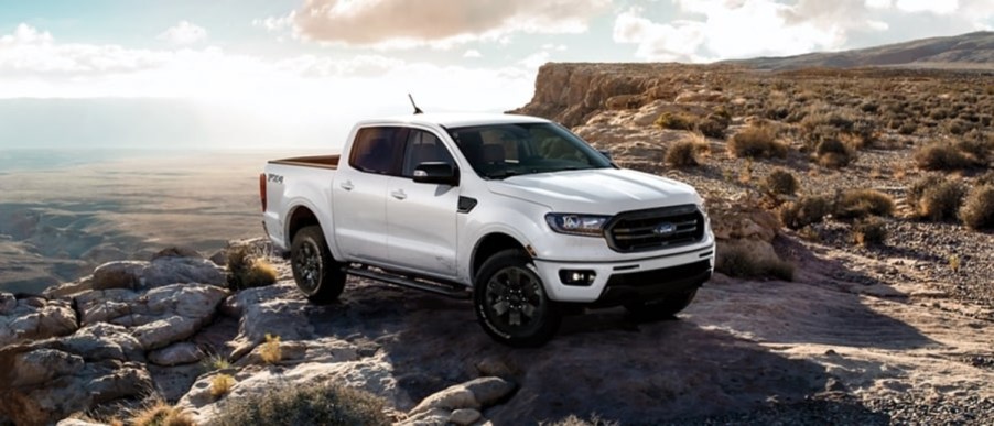 White 2023 Ford Ranger off-road