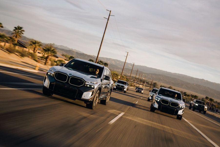 BMW XM plug-in hybrid (PHEV) full-size luxury performance SUV models at Coachella 2023