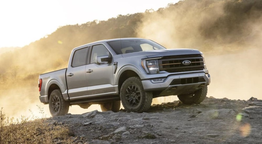 2021 Ford F-150 Tremor off-roading over rocks