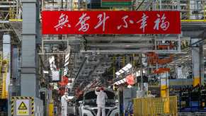 Line end of Chinese auto manufacturing plant