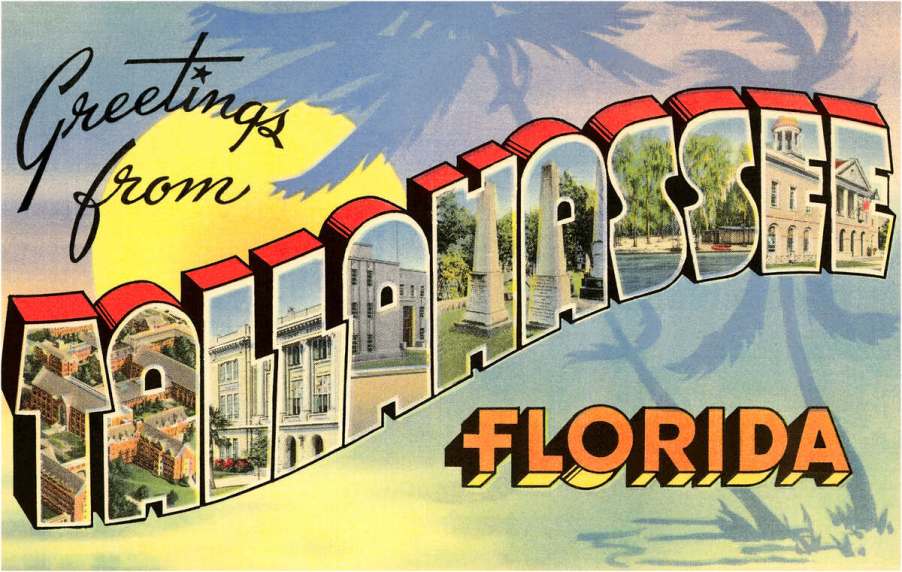 Vintage Tallahassee, Florida, postcard