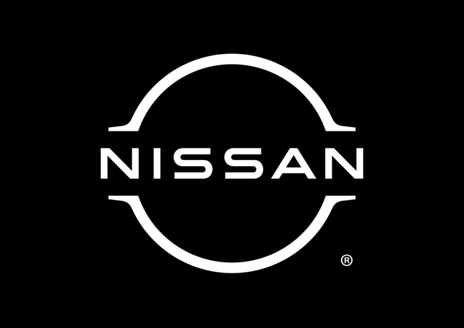 A black and white new Nissan logo.