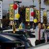 New car dealership signage and ballons