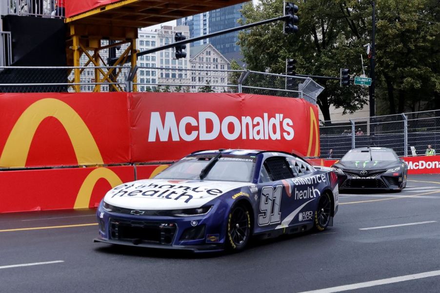 Shane van Gisbergen racing at NASCAR Chicago