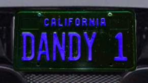 An illegally wrapped California license plate