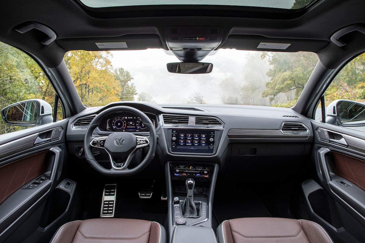 Fully loaded 2023 Volkswagen Tiguan SEL R-Line cockpit