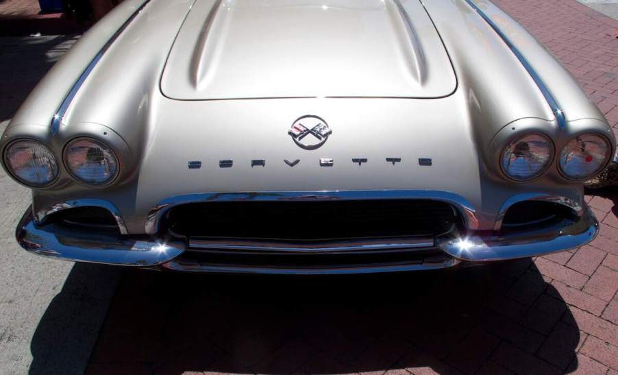 A 1962 Corvette (C1 Corvette) like this one was dropped from a transporter ramp