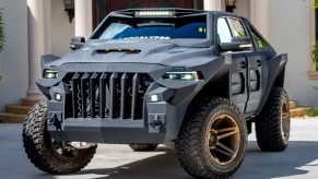 2023 Apocalypse Super Truck Ram TRX in front of building