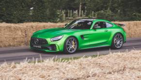 A green 2016 AMG GT-R