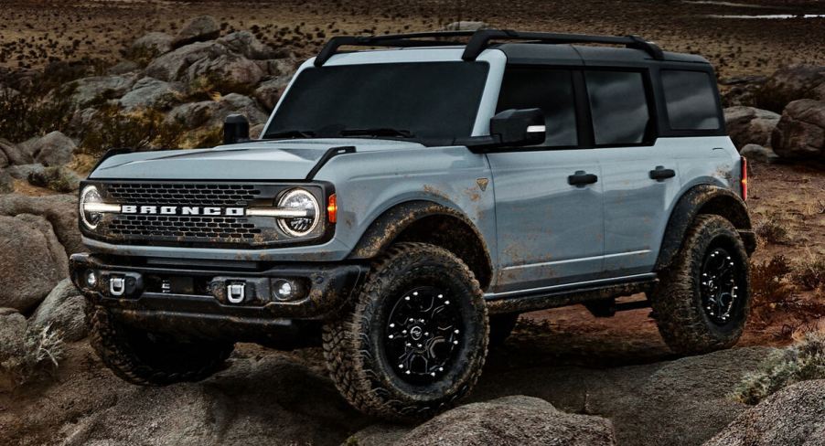 2024 Ford Bronco on rocks