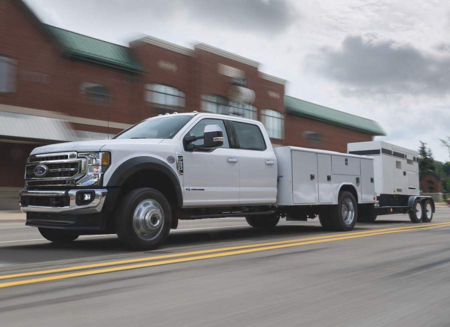 A fully loaded 2021 Ford F-550 Lariat