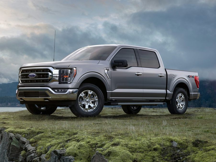 The 2023 Ford F-150 parked in a field