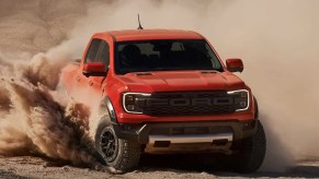 2024 Ford Ranger kicking up sand