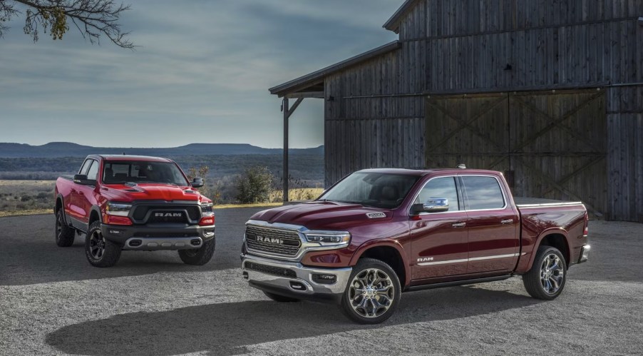 2023 Ram 1500 models parked together