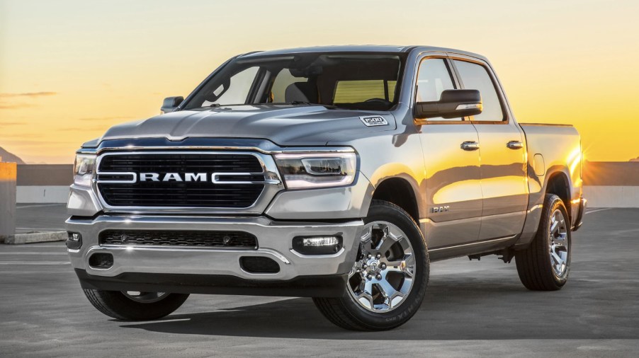 The 2023 Ram 1500 parked at dusk