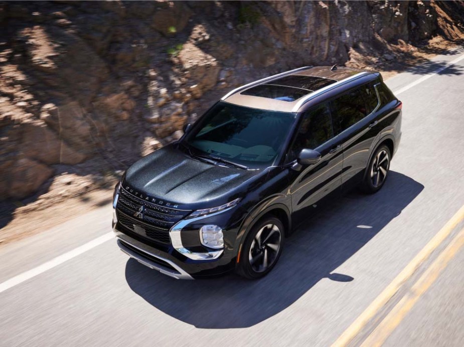 The 2023 Mitsubishi Outlander PHEV 40th Anniversary Edition on the road