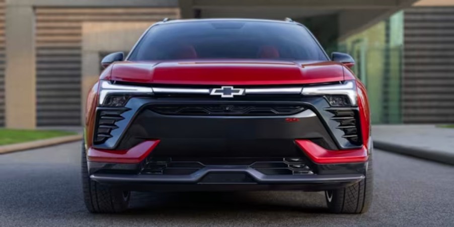 A 2024 Chevy Blazer EV midsize electric SUV is parked.