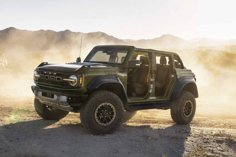 The 2024 Ford Bronco Raptor without doors