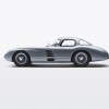 Side profile view of 1955 Mercedes 300 SLR Uhlenhaut Coupe, the most expensive car ever sold in the world