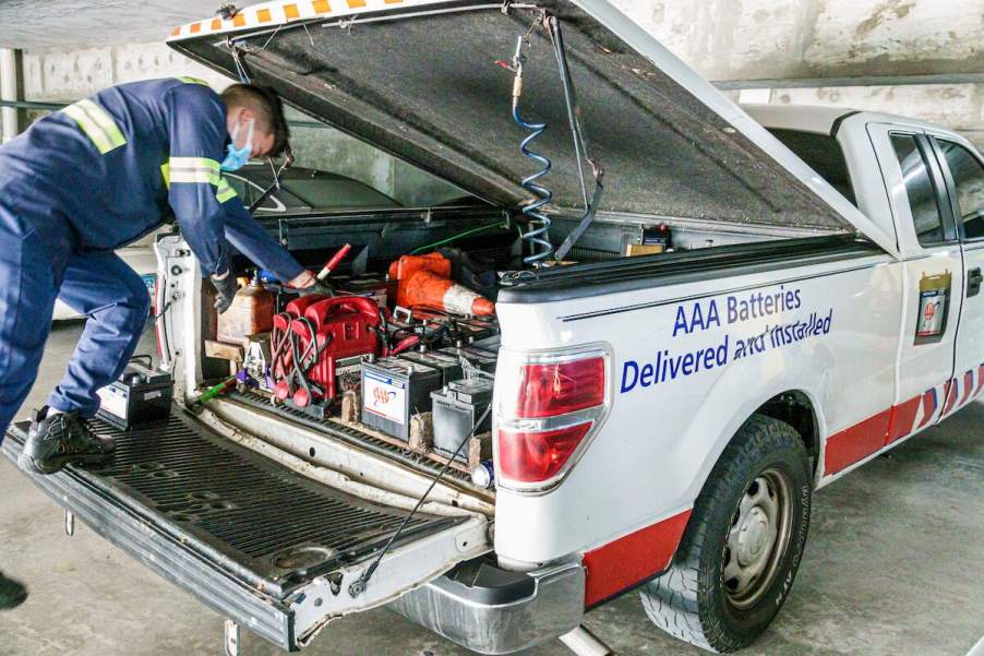 AAA roadside assistance truck