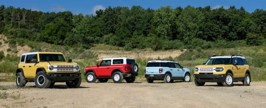 These Ford SUVs include the 2023 Bronco and Ford Bronco Sport