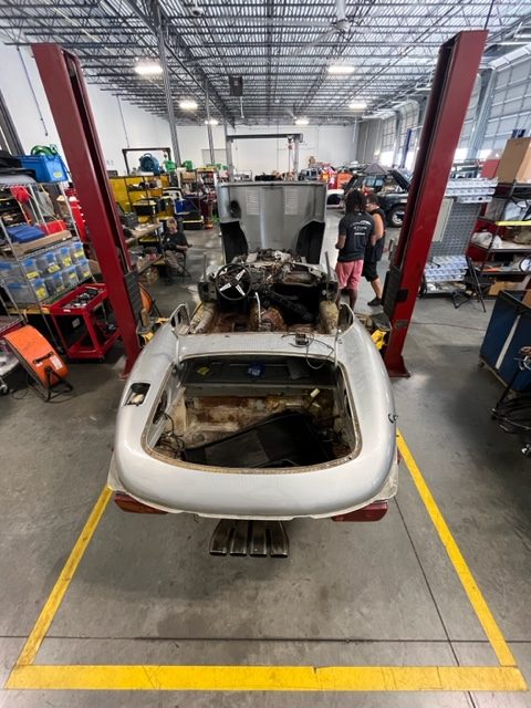 E.C.D production line making Jaguar E-Types