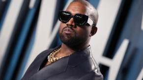 Kanye West at the 2020 Vanity Fair Oscar Party