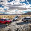 Nissan Frontier Hardbody Concept models parked in the desert