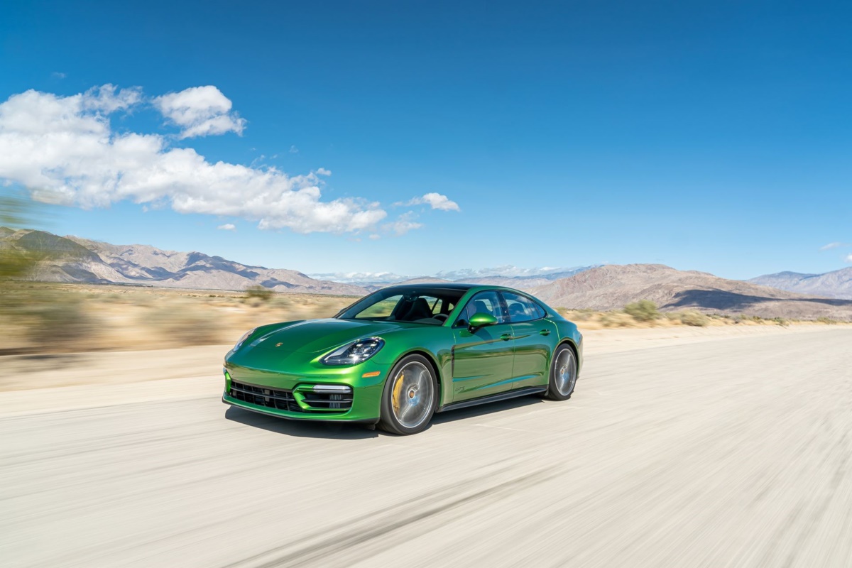 Green Porsche Panamera