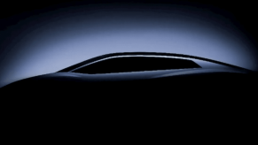 2023 Lamborghini EV 2+2 GT concept teaser in dark setting