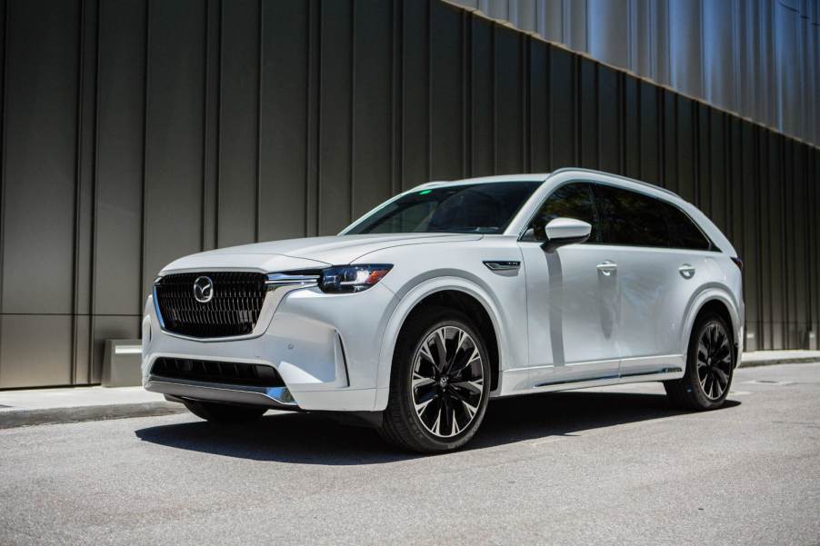 The 2024 Mazda CX-90 in Rhodium White