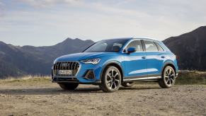 A 2024 Audi Q3 subcompact luxury SUV model in Turbo Blue