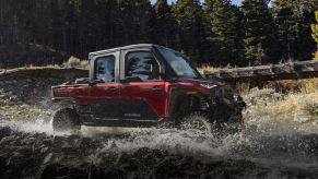 2024 Polaris Ranger XD 1500 Side-by-Side plowing through stream