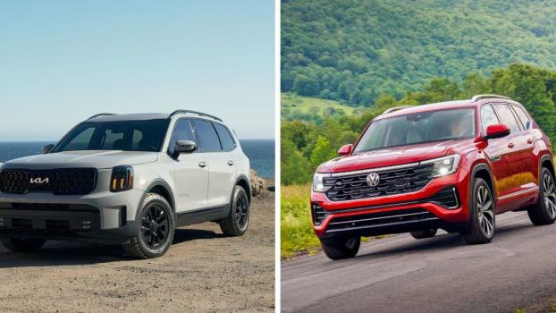 2024 Kia Telluride vs. 2024 Volkswagen Atlas: Midsize 3-Row Matchup!