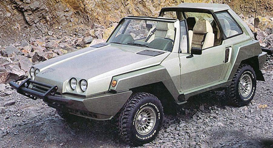 Two-tone silver 1983 Glenfrome Facet SUV