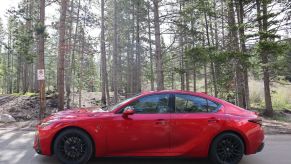 A side view of the 2023 Lexus IS 500