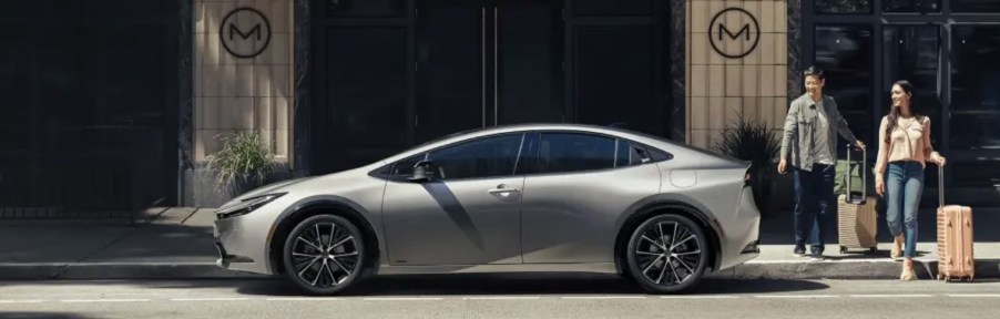 A 2023 Toyota Prius parked on the street.